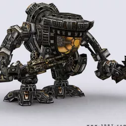 3DRT - Mech robot engineer - 05 Low-poly 3D model