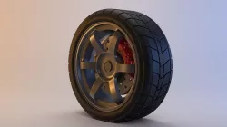 6 spoke rim Low-poly 3D model