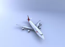 747-400 Aircraft Low-poly 3D model