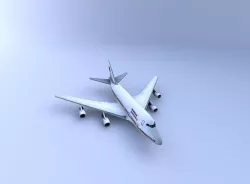 747-SP Aircraft Low-poly 3D model