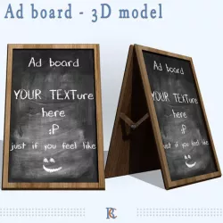 Ad Board Low-poly 3D model