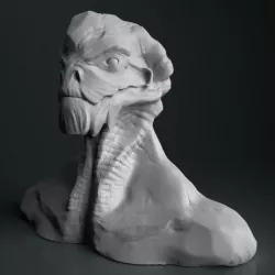 Alien Bust 3D model