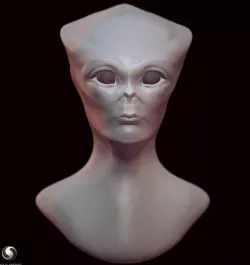 Alien Head Sculpt 3D model