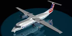 American Airlines  dash 8-300 3D model