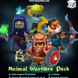 Animal Warriors Pack  Low-poly 3D model
