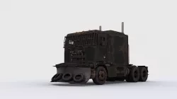 Apocalyptic truck Low-poly 3D model