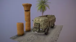 Armour Truck Fiat 665 Scudato Low-poly 3D model