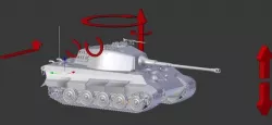 Ausf B VI Tiger II - World War II German Tank 3D model