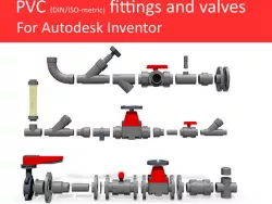 Autodesk Inventor CAD library - Piping No 3 3D model