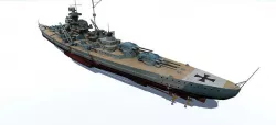 Bismarck battleship Low-poly 3D model