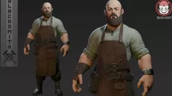 Blacksmith Low-poly 3D model
