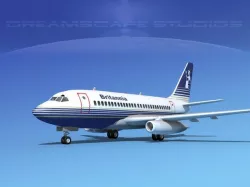 Boeing 737-100 Britannia 3D model