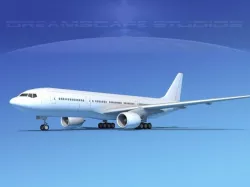Boeing 777-200LR LP SS Low-poly 3D model