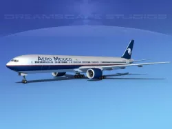 Boeing 777-300 MP Aero Mexico 3D model