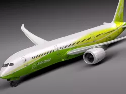 Boeing 787 Dreamliner Green Lemon 3D model