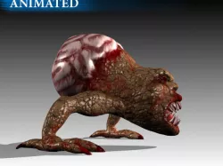 Brain Monster Low-poly 3D model