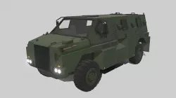 Bushmaster APC Lowpoly Low-poly 3D model