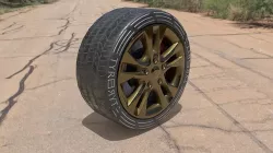 Car tyres sport  Low-poly 3D model