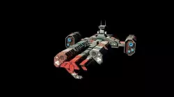 Cargo Spaceship Low Poly Low-poly 3D model