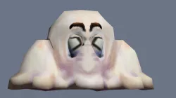 Cartoon Cloud Guy Low-poly 3D model