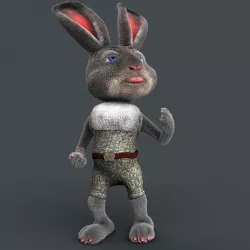 Cartoon rabbit 3D model