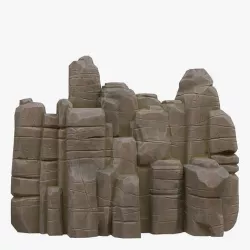 Cartoon stone 3D model