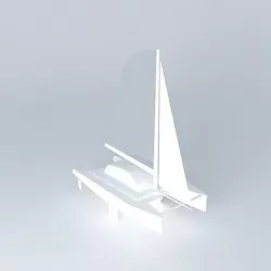 Catamaran white 3D model