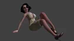 Chica Anime decada 60 3D model
