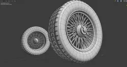 Classic wheel lowpoly for car modeling  3D model