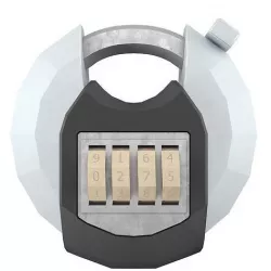 Code padlock Low-poly 3D model