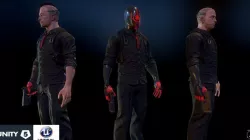 Cyberpunk detective Low-poly 3D model