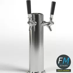 Double beer tap 3D model