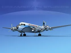 Douglas DC-7B Air Charter Intl 3D model