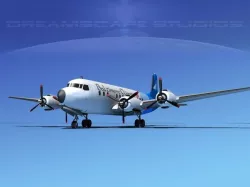 Douglas DC-7B Baltimore Clipper 3D model