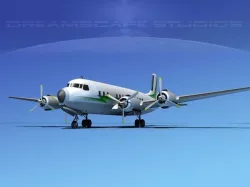 Douglas DC-7B Corporate 2 3D model