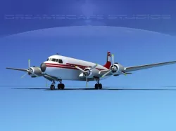 Douglas DC-7B Corporate 4 3D model