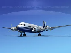 Douglas DC-7B Corporate 5 3D model
