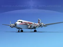 Douglas DC-7B Destin Charters 3D model