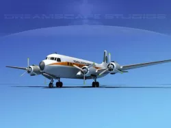 Douglas DC-7B FAA 3D model