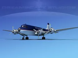 Douglas DC-7B Pacifica Air Charter 3D model