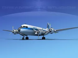 Douglas DC-7B Pan American 2 3D model