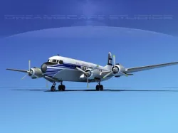 Douglas DC-7B Pan American 3D model