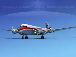 Douglas DC-7B Richards Aviation 3D model