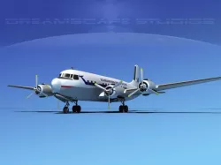 Douglas DC-7B Scandinavian 3D model
