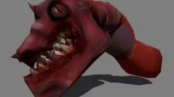 Dragon Martian Head Low-poly 3D model