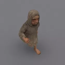 dwarf Low-poly 3D model