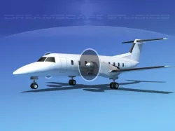 Embraer E-120 Brasilia LP SS 3D model
