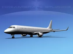 Embraer E-190 LP SS 3D model