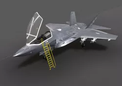 F-35 fighter Low-poly 3D model