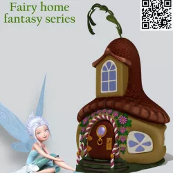 Fairy home pumpkin fantasy series Low-poly 3D model